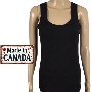 👛 2/$20 NWT SEGMENTS Black Wide Strap Camisole/Tank Top